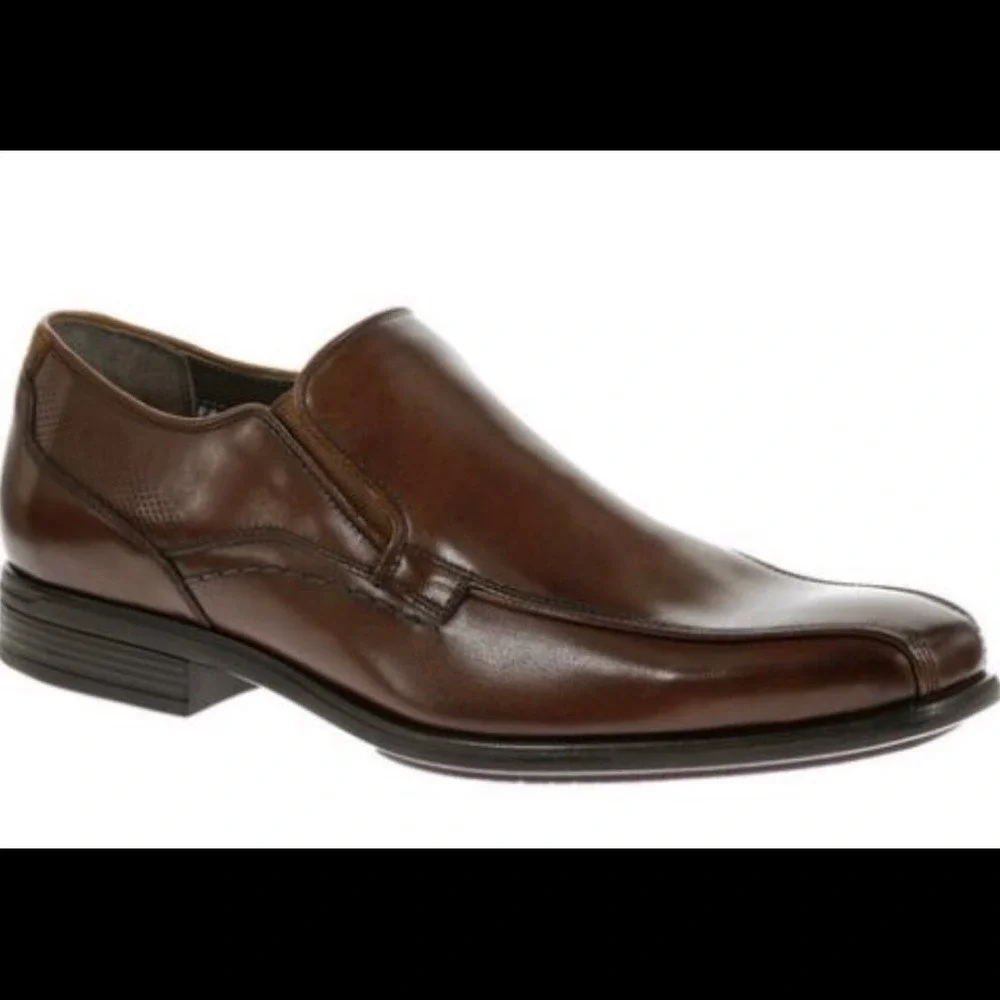 Ecco men's brown leather‎ loafers size 43